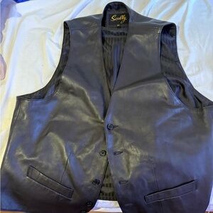 Scully Midnight Leather Vest